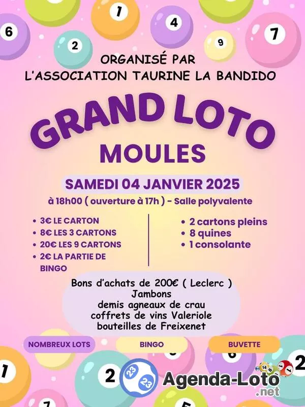 Grand Loto du Club Taurin la Bandido de Moulès