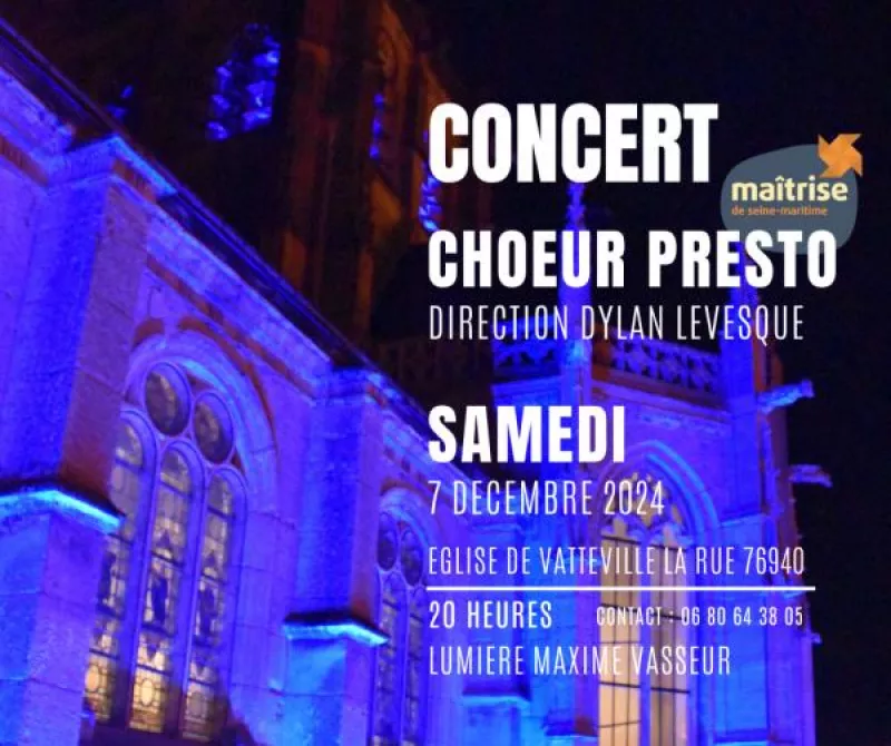 Concert Chœur Presto à Vatteville-la-Rue