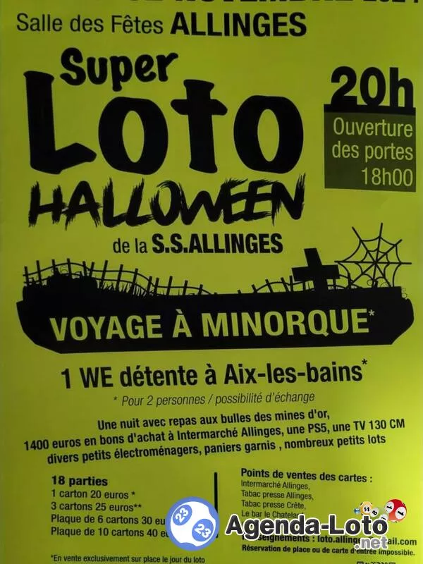 Loto D'halloween de la Société Sportive d'Allinges