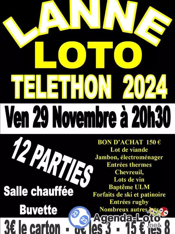 Loto du Téléthon du Marquisat 2024