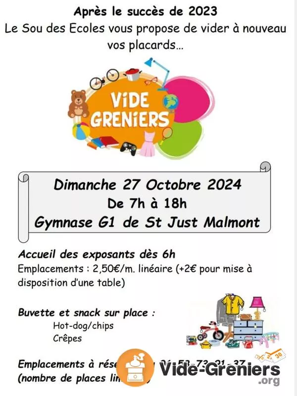 Vide Grenier Bourse Aux Jouets Organisé par le Sou des École