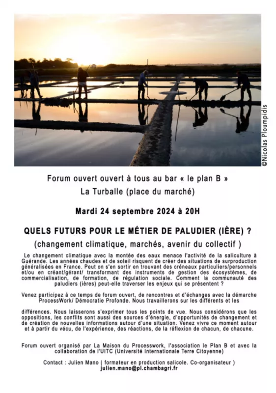 Soirée : Forum Ouvert, Quels Futurs pour le Métier de Paludier(Ière) ?