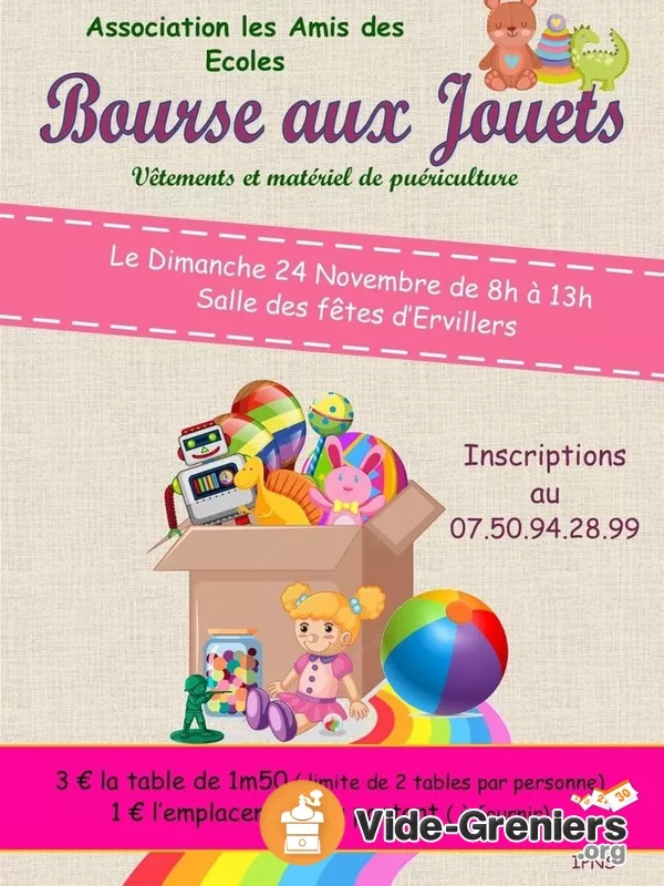 Bourse Aux Jouets, Vêtements et Matériel de Puériculture