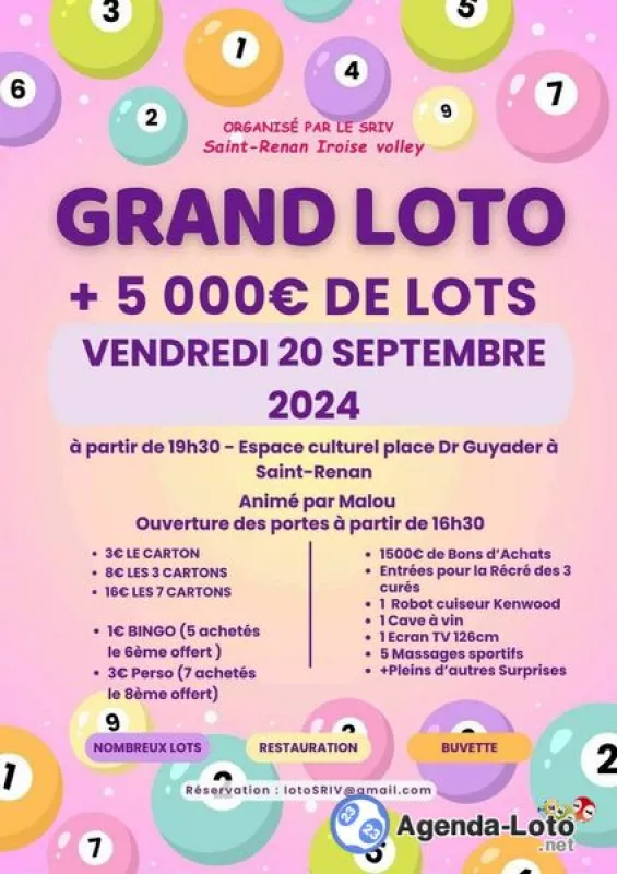 Grand Loto, Bingo, Perso, Animé par Malou