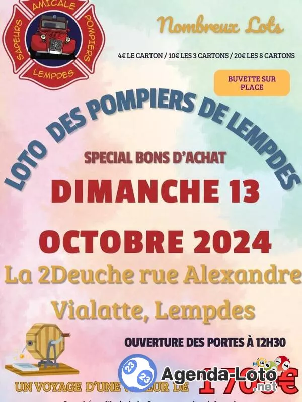 Loto des Pompiers de Lempdes