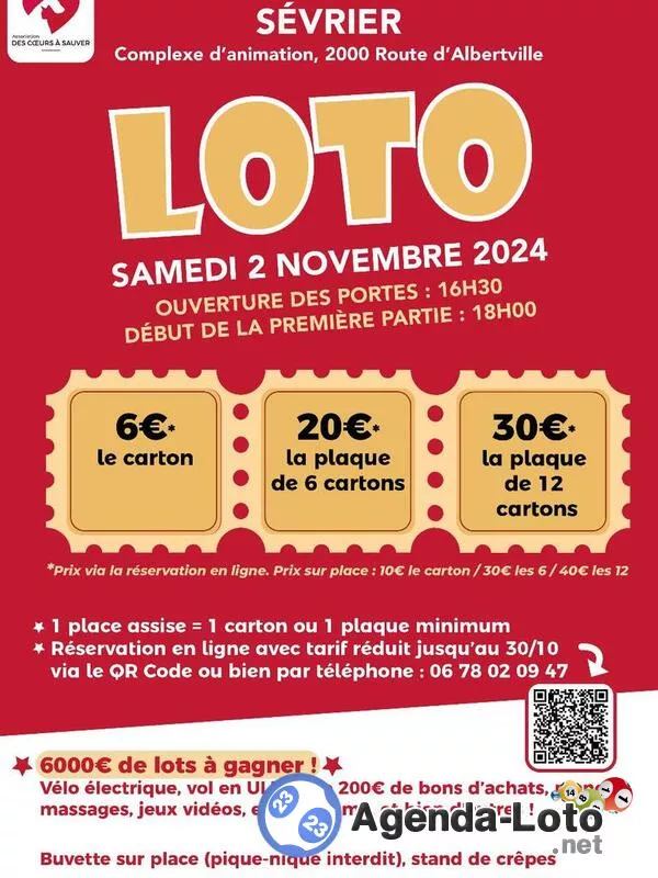 Loto de l'Association des Coeurs à Sauver