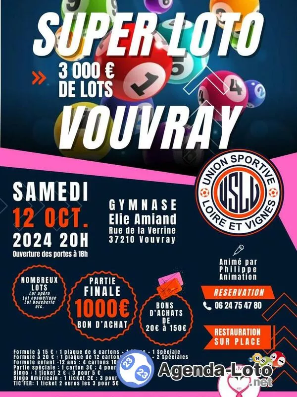 Super Loto Uslv Vouvray Anime par Philippe Animation