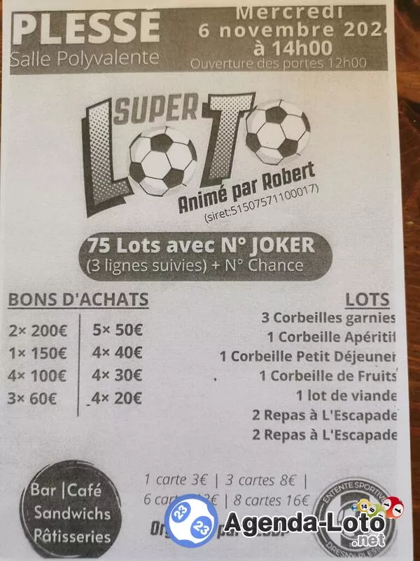 Super Loto de l'Esdp Animé par Robert