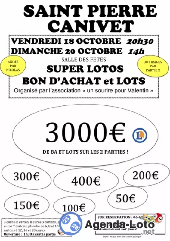 Loto un Sourire pour Valentin