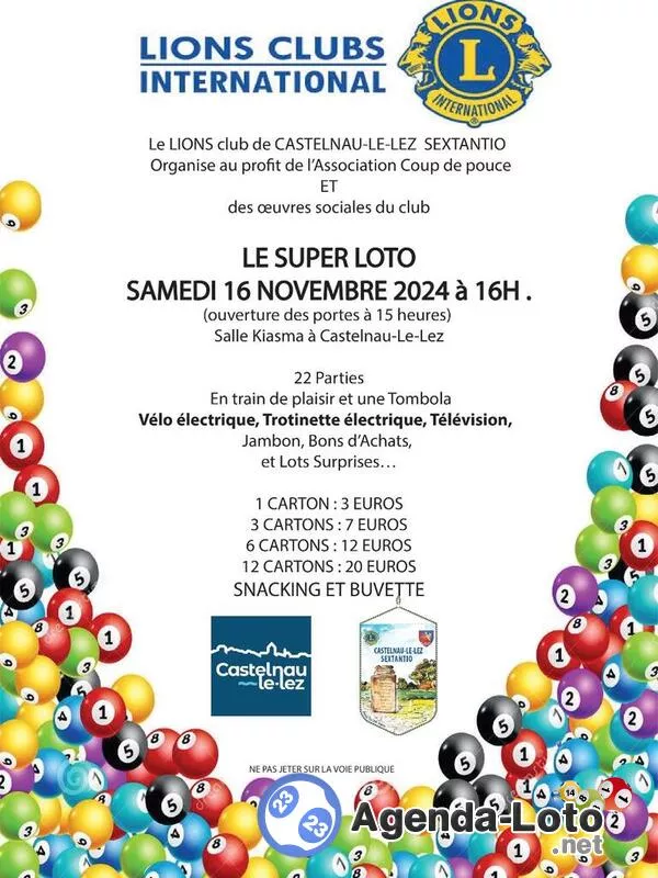 Le Super Loto-Lions Club Castelnau-le-Lez Sextantio