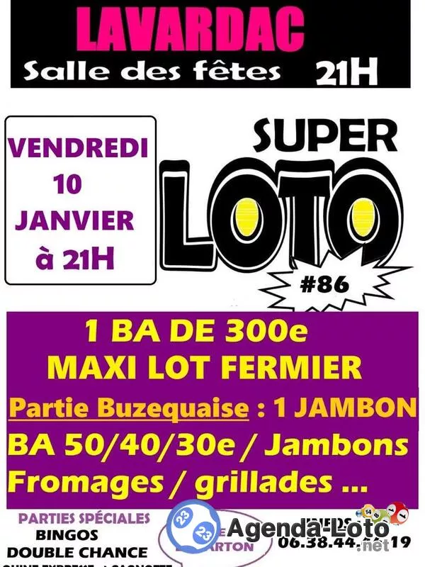 21H Loto Val d'Albret Basket ( Voir Affiche)