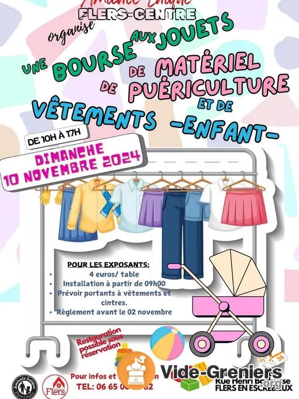 Bourse Aux Jouets, Matériels Puériculture, Vêtements Enfant