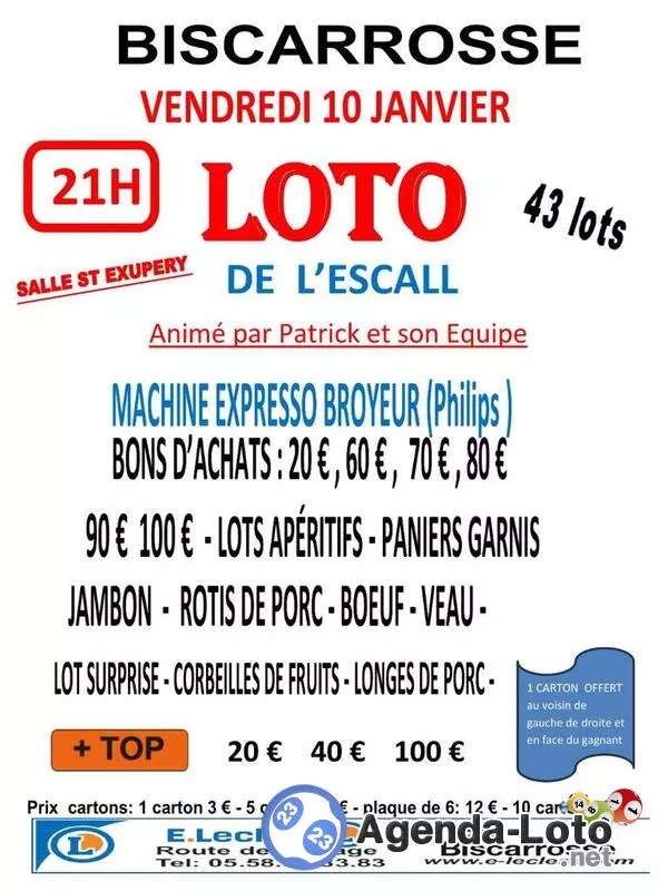 Loto de l'Escall Anime par Patrick et Son Équipe