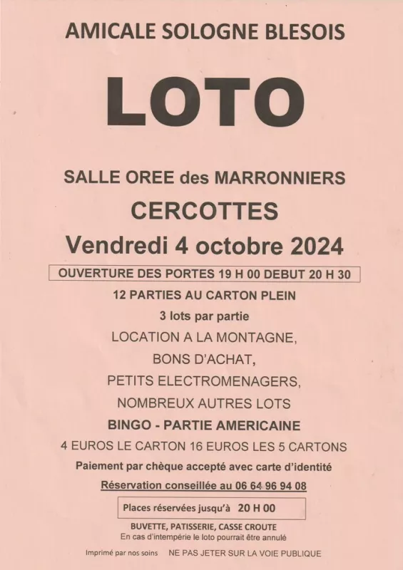 Loto à Cercottes