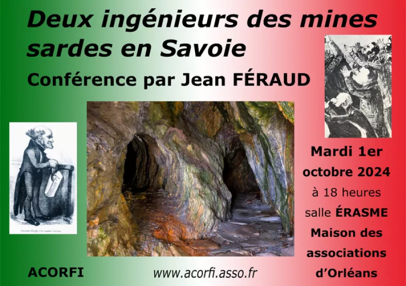 Deux Ingénieurs des Mines Sardes en Savoie, Conférence par Jean Feraud, Géologue Niçois Retraité