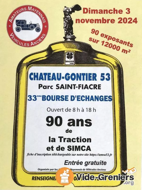 33E Bourse d'Echanges Auto Moto de Chateau Gontier