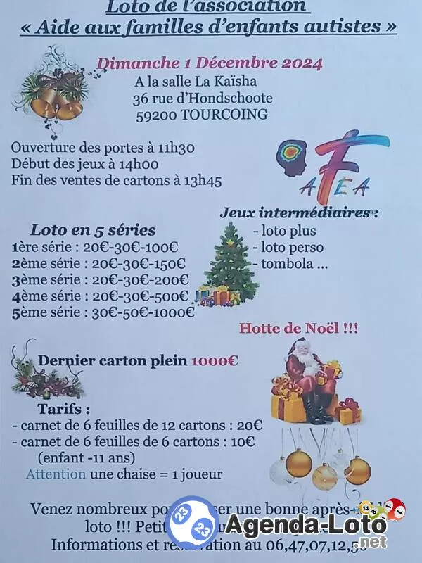 Loto de l'Association 'Aide Aux Familles d'Enfants Autistes'