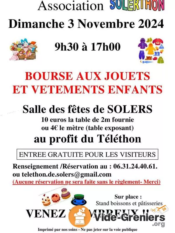 Bourse Aux Jouets et Vêtements d'Enfants