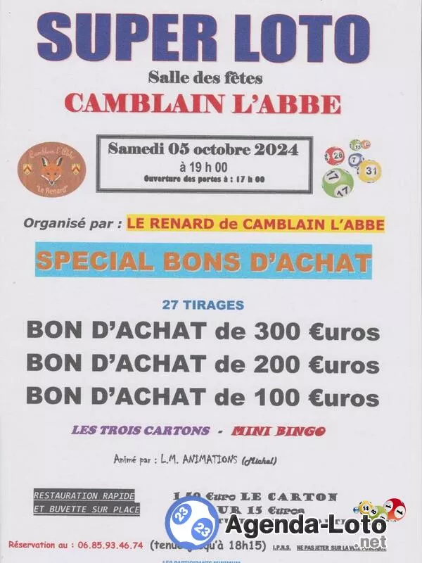 Loto le Renard de Camblain l'Abbe