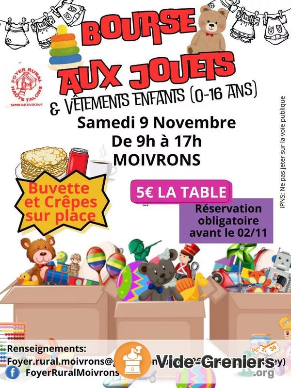 Bourse Aux Jouets et Vêtements Enfants