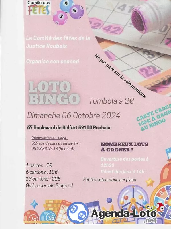 Loto du Comité des Fêtes de la Justice