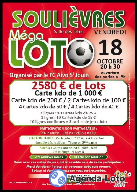 Méga Loto du Fc Airvo St Jouin