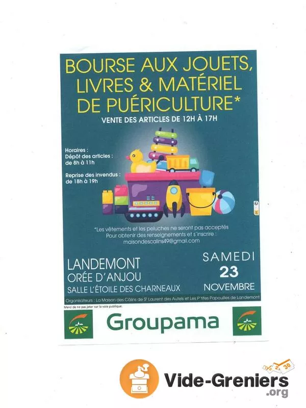 Bourse Aux Jouets, Livres et Materiel de Puericulture