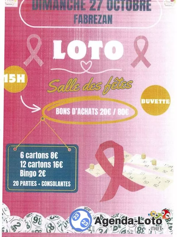 Loto pour Octobre Rose