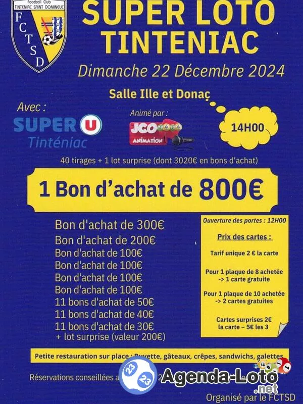 Super Loto Foot St Domineuc Tinténiac avec Jco