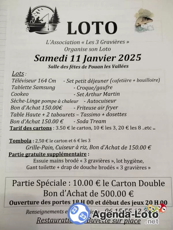 Loto les 3 Gravières