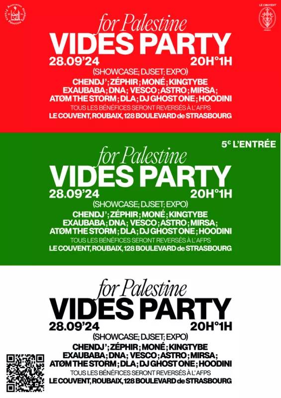 Vides Party For Palestine// le Couvent-Roubaix