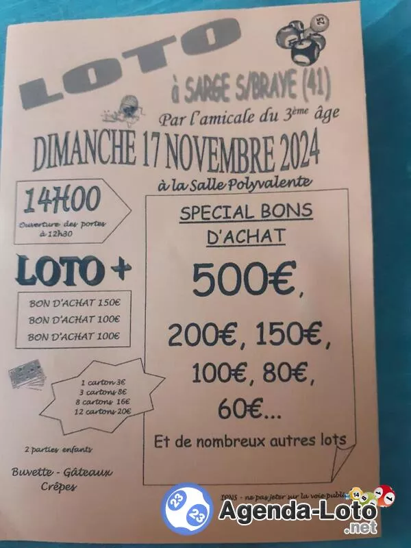 Loto l'Amicale du 3Ème Âge