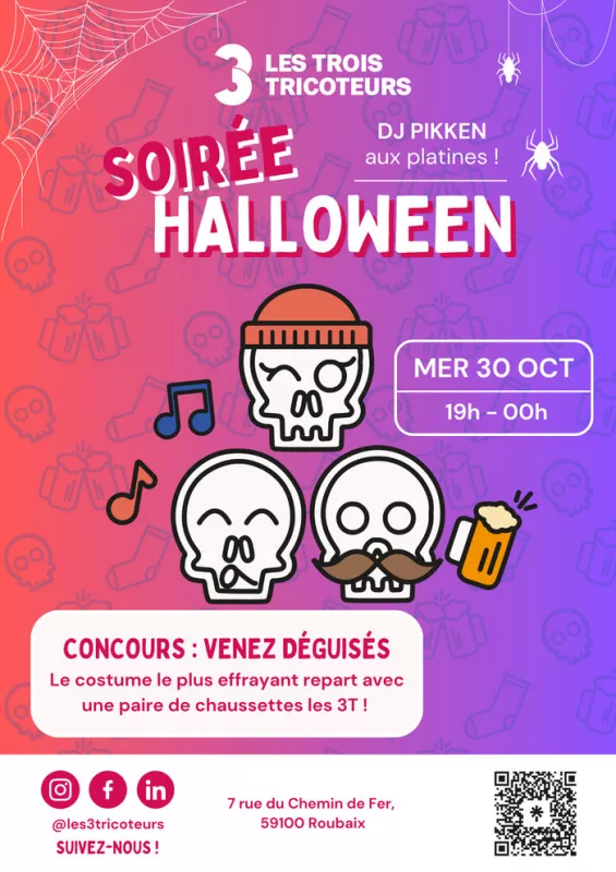 Soirée Halloween chez les Trois Tricoteurs