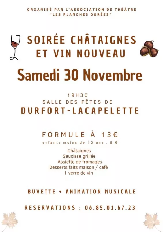 Soirée Châtaignes et Vin Nouveau