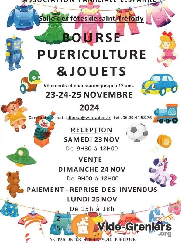 Bourse Jouets et Puériculture de l'Association Familiale