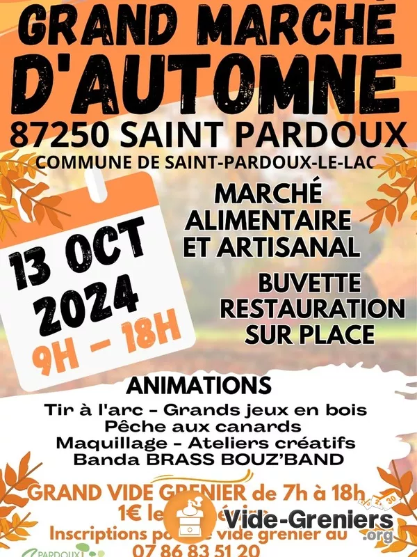 Vide Grenier-Grand Marché D’automne