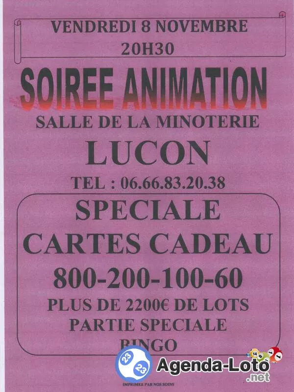 Soirée Animation Loto