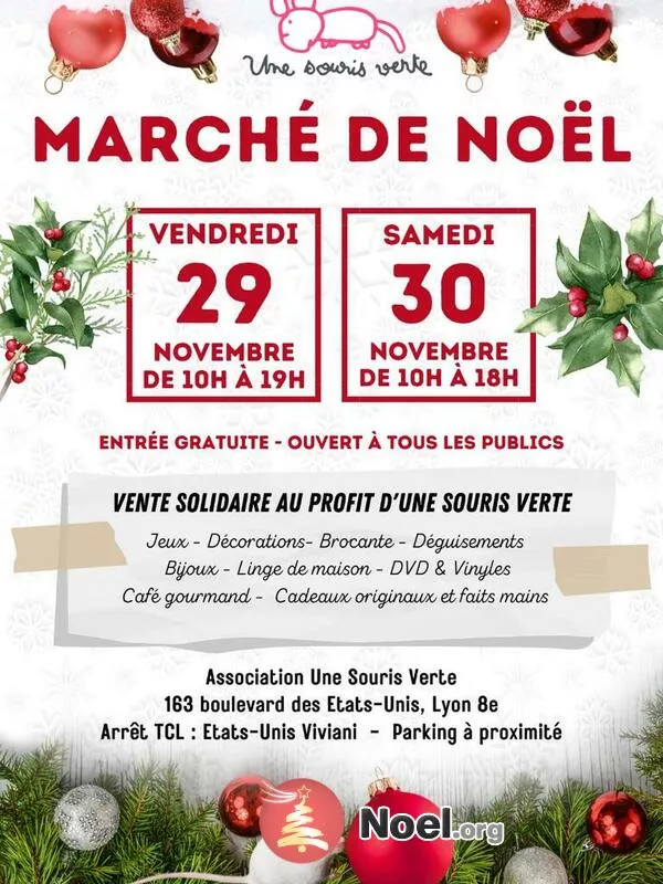 Marché de Noël de l'Association une Souris Verte