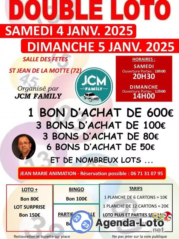 Double Loto Jcm Family ( Raid Humanitaire )