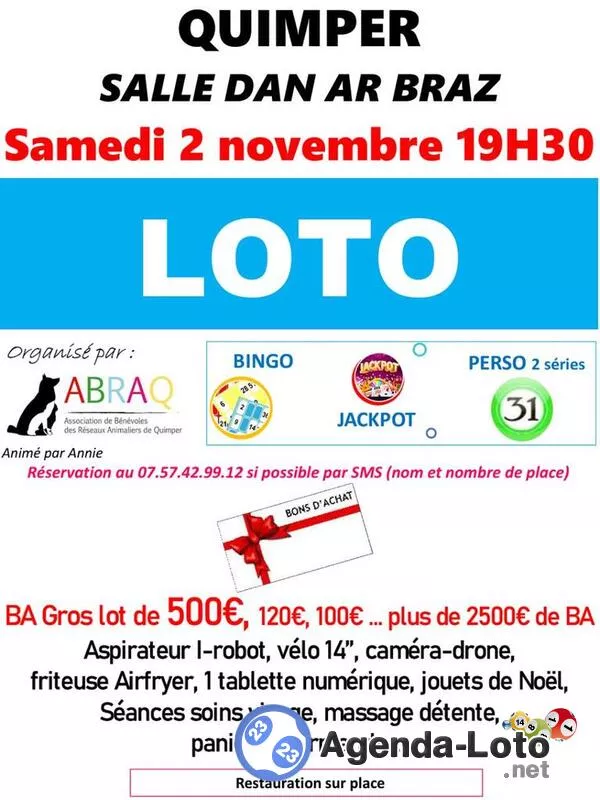 Loto Animé par Annie, Asso Abraq, Protection Animale