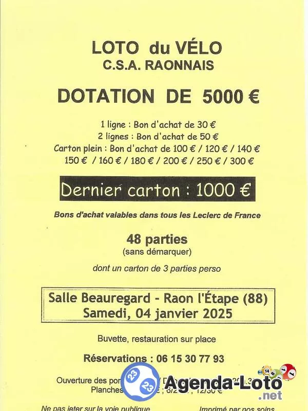 Loto du Vélo C.s.a. Raonnais