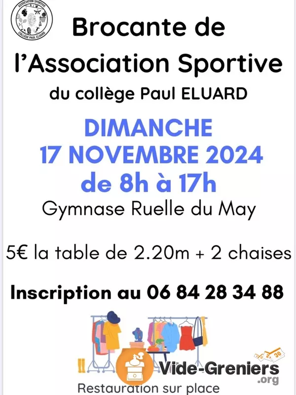 Brocante de L’association Sportive du Collège Paul Eluard