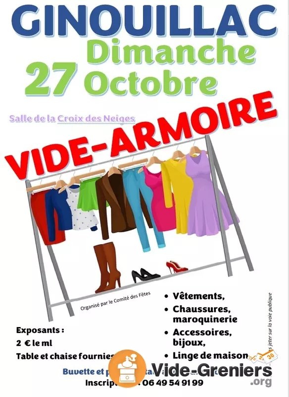 Vide-Armoire : Vêtements, Chaussures, Sacs, Bijoux, Linge