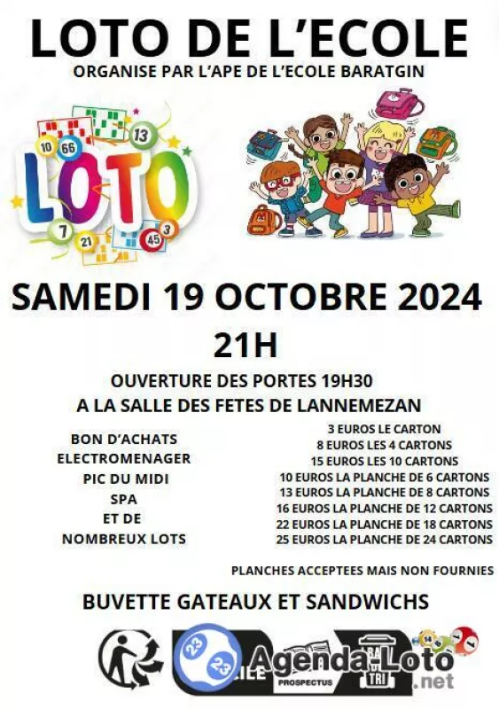 Loto de l'École Baratgin de Lannemezan