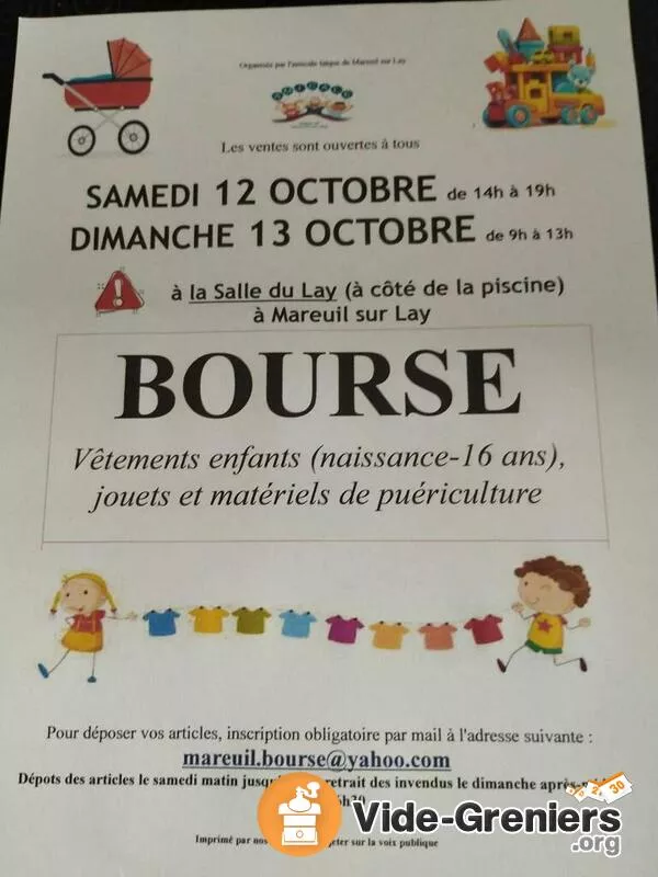 Bourse Aux Vêtements Enfants Jouets et Puériculture