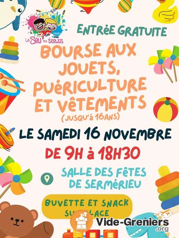 Bourse Puériculture-Jouets-Vêtements (Jusqu'à 14 Ans)