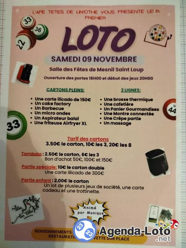 Loto Ape Tête de Linothe