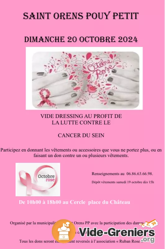 Vide Dressing au Profit de la Lutte Contre le Cancer du Sein