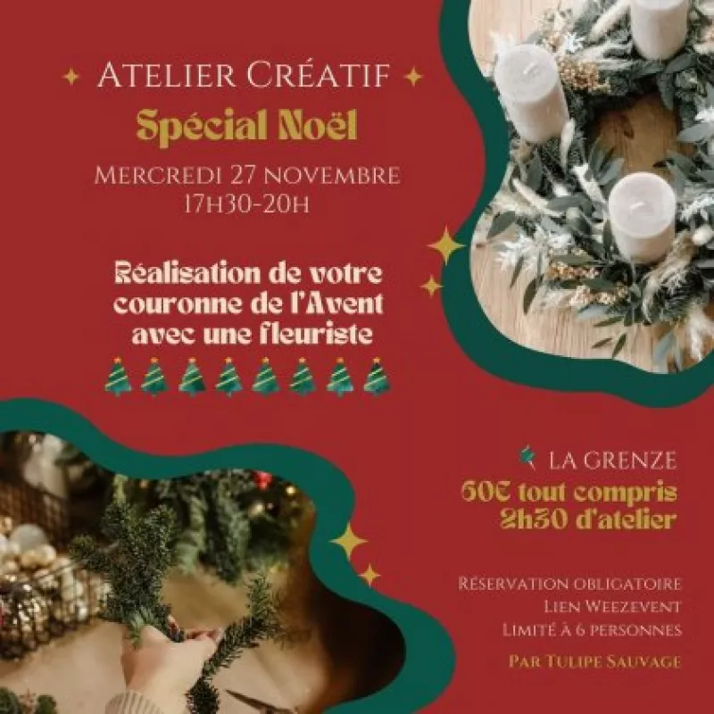 Atelier Créatif-Spécial Noël-Réaliser Sa Couronne de l'Avent