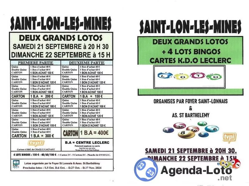 Deux Grands Lotos Bingos